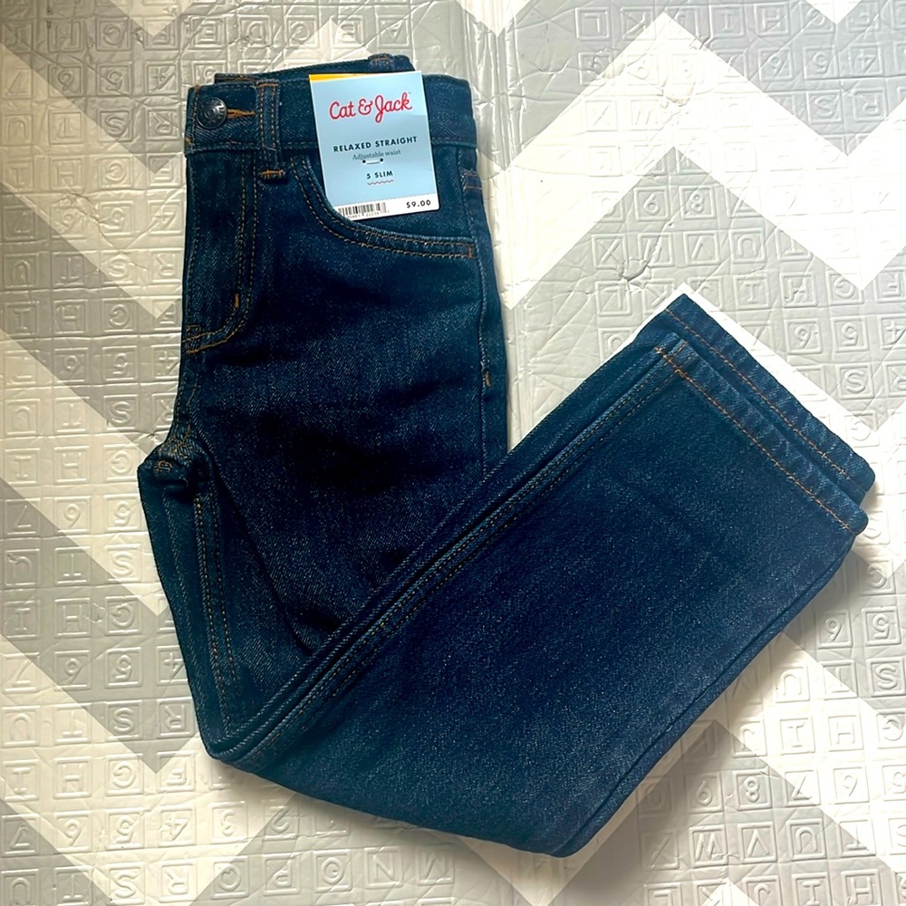 Kids size 5 slim adjustable waist pants